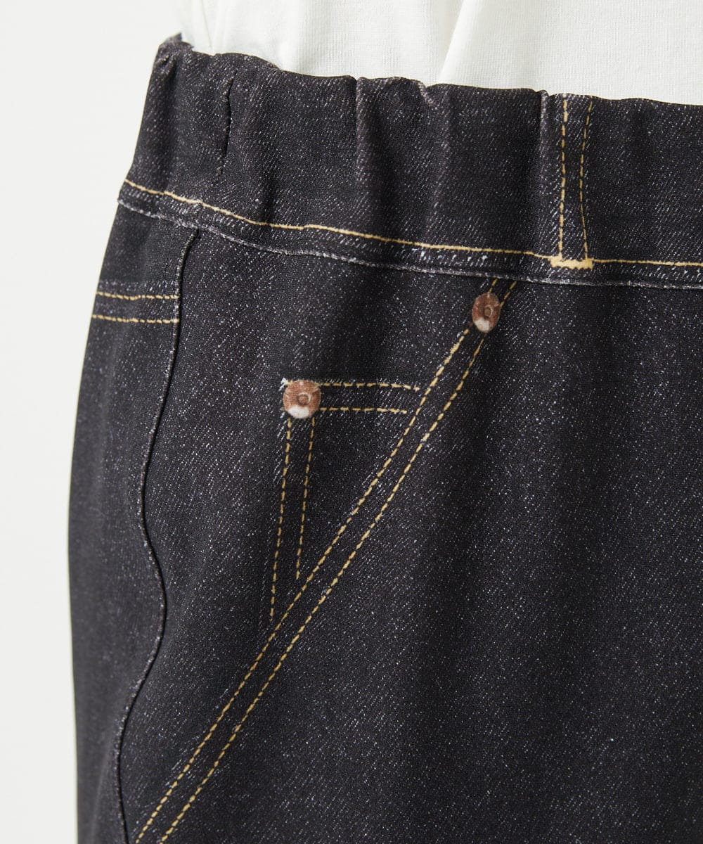 NGLEB51270 GIANNI LO GIUDICE(ジャンニ ロ ジュディチェ) [洗える・日本製]デニムレースパンツ ネイビーブラック