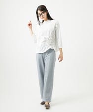 NGLGA30250 GIANNI LO GIUDICE(ジャンニ ロ ジュディチェ) [洗える]コットンナイロンカノコ編みパンツ ライトグレー