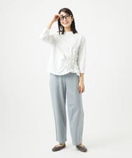 NGLGA30250 GIANNI LO GIUDICE(ジャンニ ロ ジュディチェ) [洗える]コットンナイロンカノコ編みパンツ ライトグレー