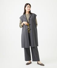 NGLGA30250 GIANNI LO GIUDICE(ジャンニ ロ ジュディチェ) [洗える]コットンナイロンカノコ編みパンツ ダークグレー