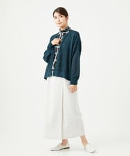 NGLGA52290 GIANNI LO GIUDICE(ジャンニ ロ ジュディチェ) [洗える・日本製]プライムフレックスサッカースカート風パンツ オフホワイト