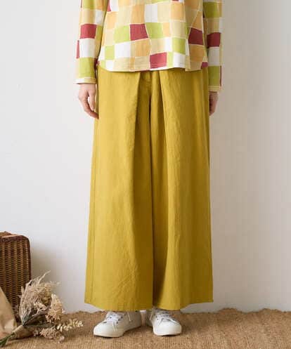 NGLGD26250  [洗える]コットンナチュラルワッシャーワイドパンツ