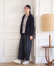 NGLGD33230 GIANNI LO GIUDICE(ジャンニ ロ ジュディチェ) [洗える]ポリエステルコットングログランパンツ ネイビー
