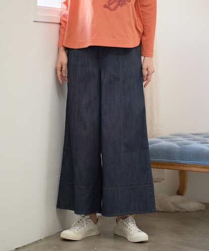 NGLGF20270  [洗える]スラブシャンブレーデニムパンツ
