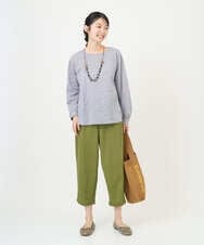NGLGF39180 GIANNI LO GIUDICE(ジャンニ ロ ジュディチェ) [洗える・日本製]ナチュラルスムースパンツ グリーン