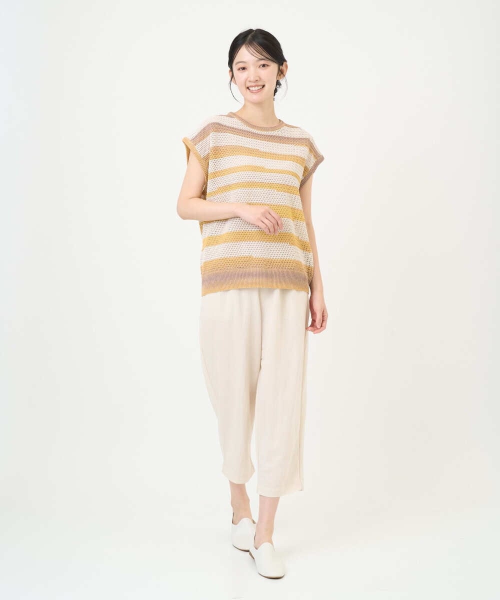 NGLGF39180 GIANNI LO GIUDICE(ジャンニ ロ ジュディチェ) [洗える・日本製]ナチュラルスムースパンツ グリーン