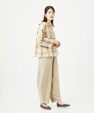 NGLHC13230 GIANNI LO GIUDICE(ジャンニ ロ ジュディチェ) [洗える]レーヨンコットンコクーンシルエットパンツ ベージュ