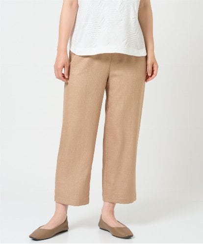 NGLHF09180 GIANNI LO GIUDICE [洗える・日本製]麻調ストレッチパンツ