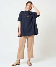 NGLHF09180 GIANNI LO GIUDICE(ジャンニ ロ ジュディチェ) [洗える・日本製]麻調ストレッチパンツ ベージュ
