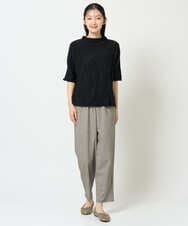 NGLHF68180 GIANNI LO GIUDICE(ジャンニ ロ ジュディチェ) [洗える・日本製]レイダンドライプリントパンツ ブラック