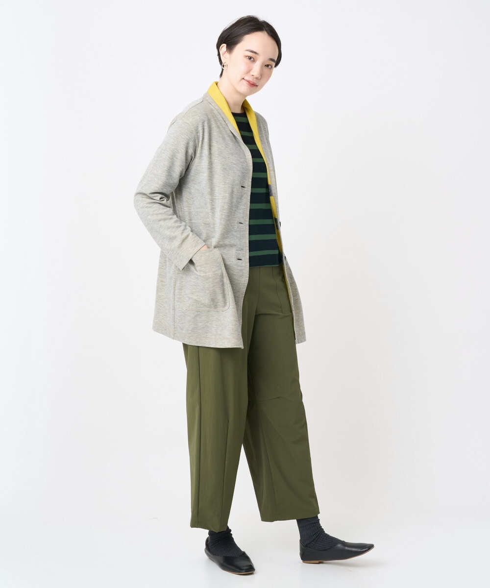 NGLJB25200 GIANNI LO GIUDICE(ジャンニ ロ ジュディチェ) [洗える・日本製]ナイロンライトクロスストレッチパンツ カーキ