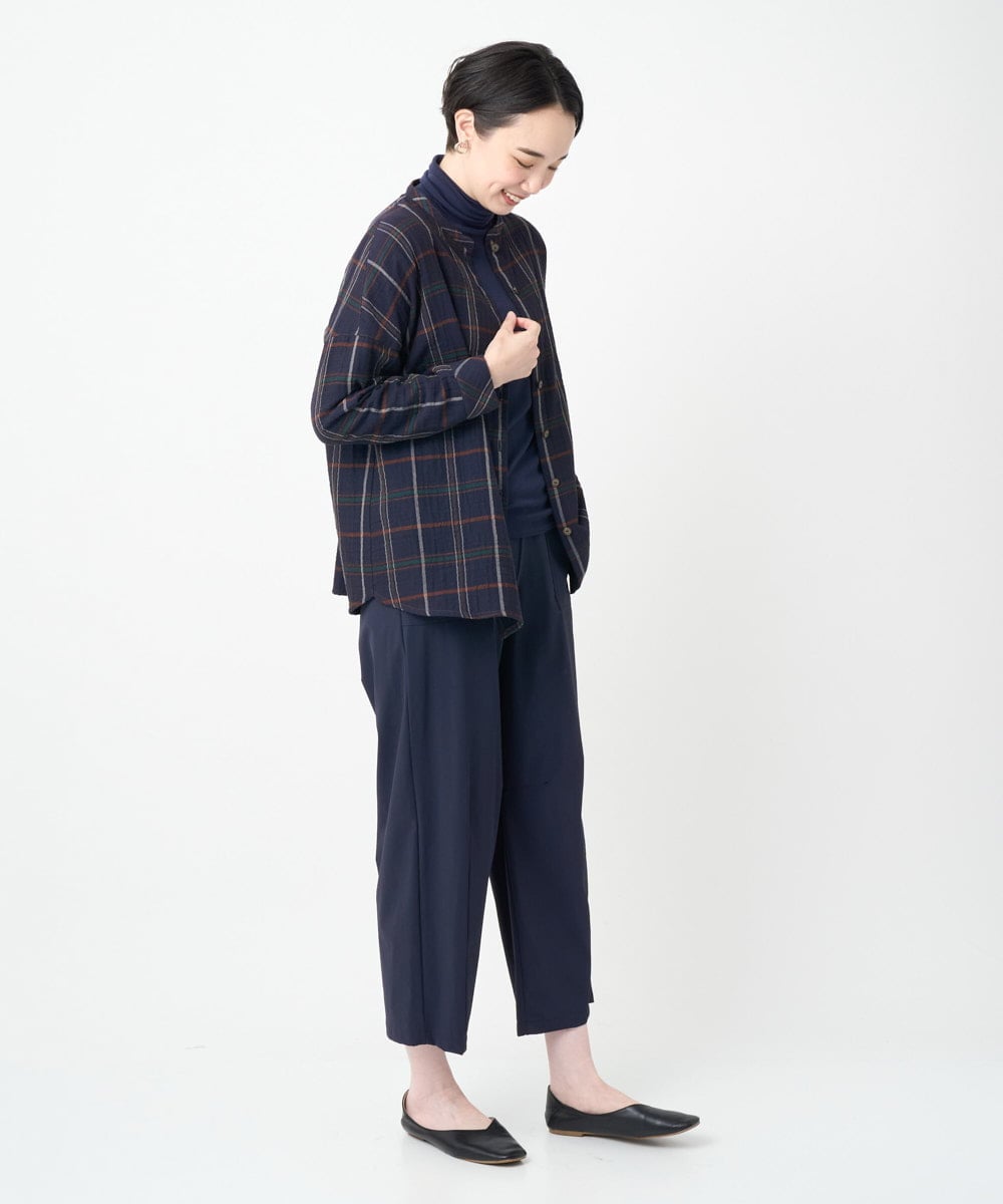 NGLJB25200 GIANNI LO GIUDICE(ジャンニ ロ ジュディチェ) [洗える・日本製]ナイロンライトクロスストレッチパンツ ネイビー