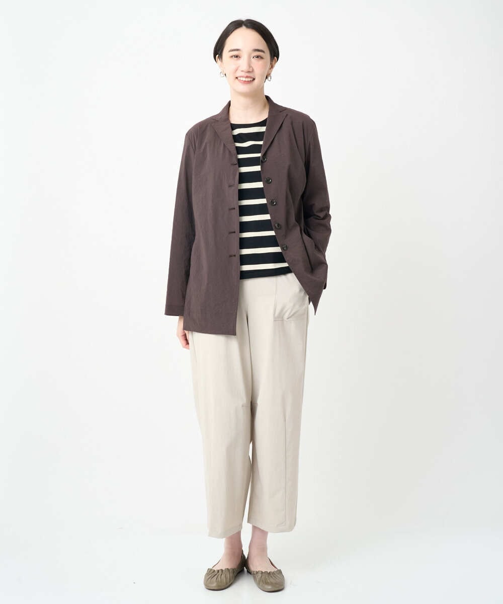 NGLJB25200 GIANNI LO GIUDICE(ジャンニ ロ ジュディチェ) [洗える・日本製]ナイロンライトクロスストレッチパンツ ベージュ