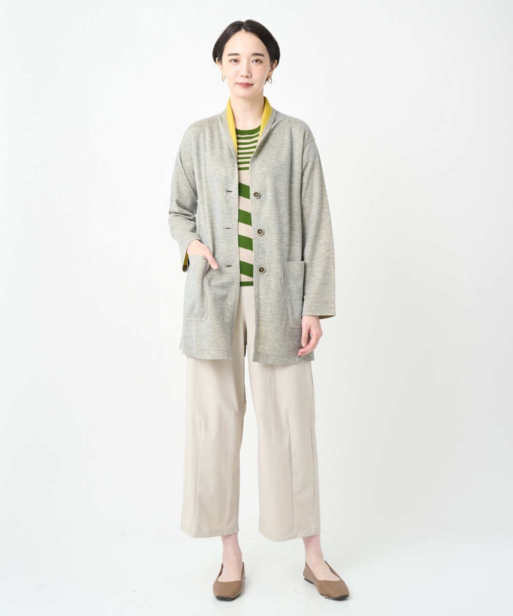 NGLJB25200 GIANNI LO GIUDICE(ジャンニ ロ ジュディチェ) [洗える・日本製]ナイロンライトクロスストレッチパンツ ベージュ