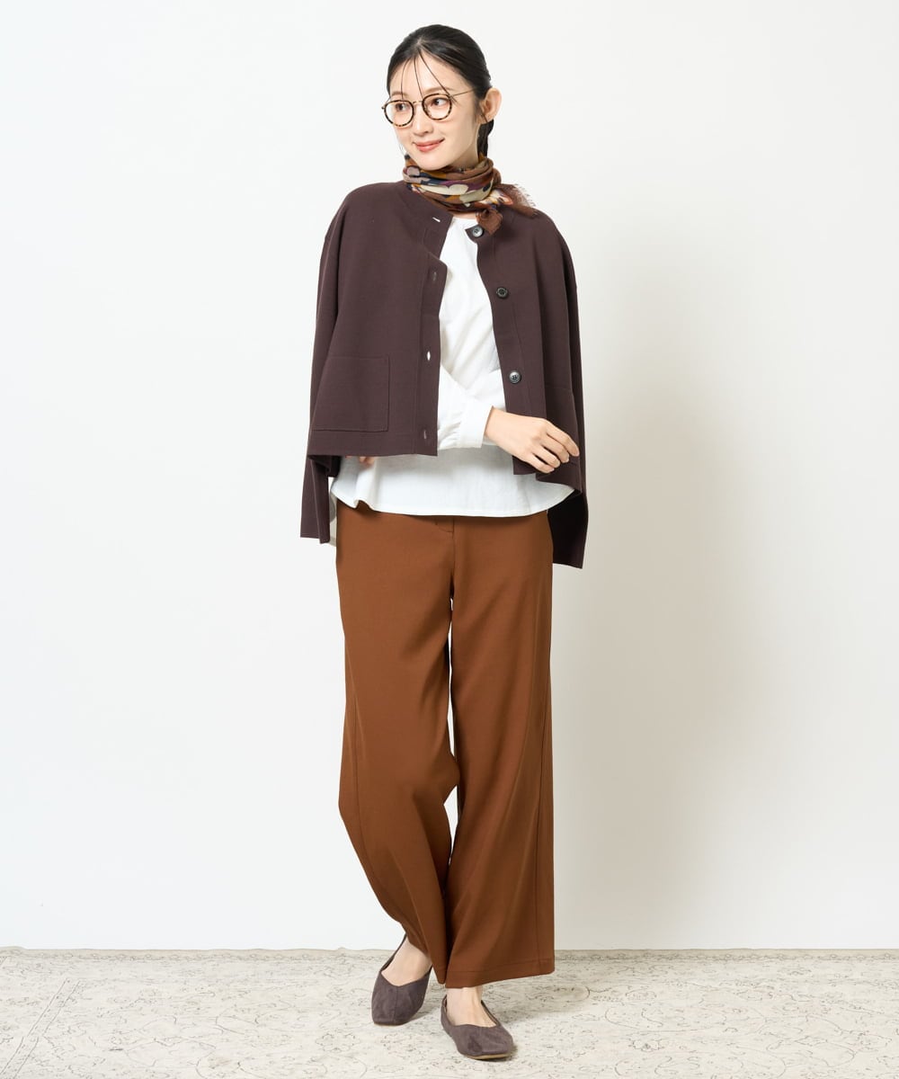 NGLJD11250 GIANNI LO GIUDICE(ジャンニ ロ ジュディチェ) [洗える]フルダルエアウォッシュパンツ ブラウン