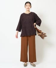 NGLJD11250 GIANNI LO GIUDICE(ジャンニ ロ ジュディチェ) [洗える]フルダルエアウォッシュパンツ ブラウン