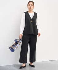 NGLJD18250 GIANNI LO GIUDICE(ジャンニ ロ ジュディチェ) [洗える・日本製]アルガンギャバパンツ ブラウン