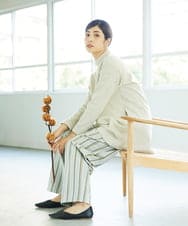 NGPAE20360 GIANNI LO GIUDICE(ジャンニ ロ ジュディチェ) [洗える]コットンスラブインレーチュニックカットソー ベージュ