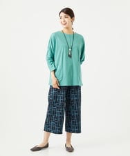 NGPGA52260 GIANNI LO GIUDICE(ジャンニ ロ ジュディチェ) [洗える]アンチスウェットステッチ刺繍チュニックカットソー ライトグリーン