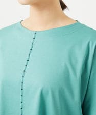 NGPGA52260 GIANNI LO GIUDICE(ジャンニ ロ ジュディチェ) [洗える]アンチスウェットステッチ刺繍チュニックカットソー ライトグリーン