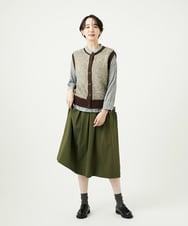 NGSAD01330 GIANNI LO GIUDICE(ジャンニ ロ ジュディチェ) [洗える]IMPラメファーニットベスト ベージュ