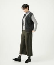 NGSAD01330 GIANNI LO GIUDICE(ジャンニ ロ ジュディチェ) [洗える]IMPラメファーニットベスト ブラック