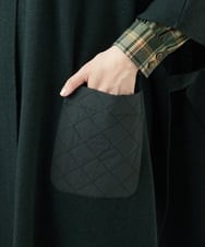 NGSAE10430 GIANNI LO GIUDICE(ジャンニ ロ ジュディチェ) [洗える]キルトドッキングニットポンチョ カーキ