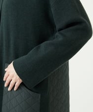 NGSAE11450 GIANNI LO GIUDICE(ジャンニ ロ ジュディチェ) [洗える]キルトドッキングニットコーディガン カーキ