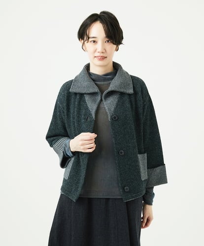 NGSAE40390 GIANNI LO GIUDICE エキストラファインメリノ ウールニットジャケット
