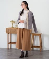 NGSAH41270 GIANNI LO GIUDICE(ジャンニ ロ ジュディチェ) ミックスヤーンカーディガン ライトブルー