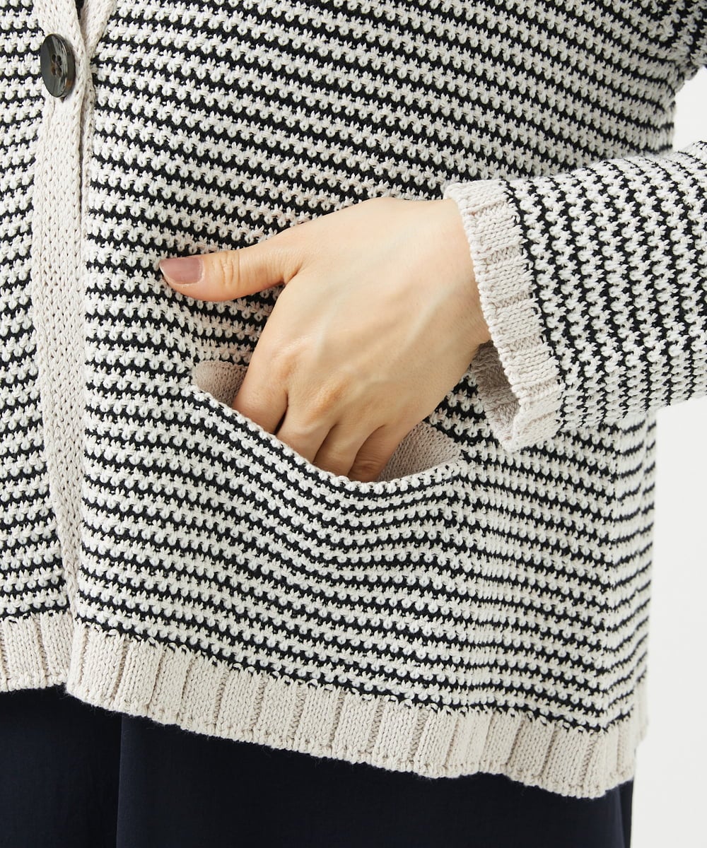 NGSEB40390 GIANNI LO GIUDICE(ジャンニ ロ ジュディチェ) ラグランジェコードニットジャケット ブラック