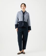 NGSEF12390 GIANNI LO GIUDICE(ジャンニ ロ ジュディチェ) [洗える]綿麻ニットジャケット ブルー