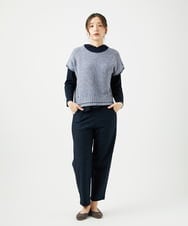 NGSEF12390 GIANNI LO GIUDICE(ジャンニ ロ ジュディチェ) [洗える]綿麻ニットジャケット ブルー