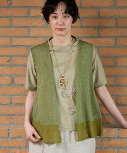 NGSGE55230 GIANNI LO GIUDICE [洗える]麻ナイロンジレ