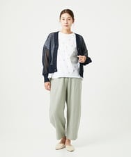 NGSHA10240 GIANNI LO GIUDICE(ジャンニ ロ ジュディチェ) [洗える]透かし柄ニットカーディガン ネイビー