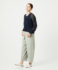 NGSHA10240 GIANNI LO GIUDICE(ジャンニ ロ ジュディチェ) [洗える]透かし柄ニットカーディガン ネイビー