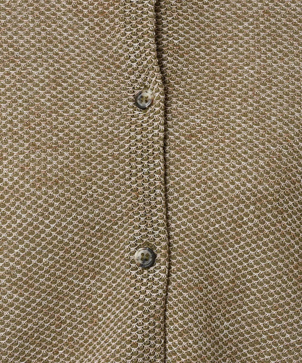 NGSHE60250 GIANNI LO GIUDICE(ジャンニ ロ ジュディチェ) [洗える]メランジジャガードカーディガン カーキ
