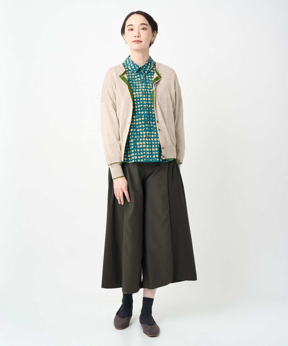 NGSJB20250 GIANNI LO GIUDICE(ジャンニ ロ ジュディチェ) [洗える]シルク混ニットカーディガン ベージュ