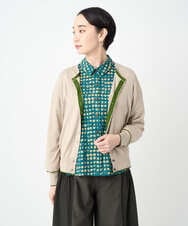 NGSJB20250 GIANNI LO GIUDICE(ジャンニ ロ ジュディチェ) [洗える]シルク混ニットカーディガン ベージュ