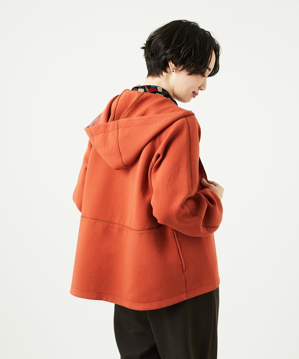 NGTAD01360 GIANNI LO GIUDICE(ジャンニ ロ ジュディチェ) [洗える]アスターダンボールニットパーカー オレンジ