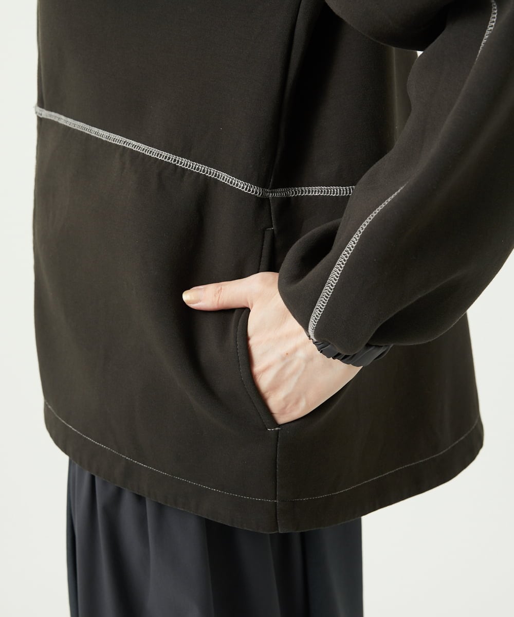 NGTAD01360 GIANNI LO GIUDICE(ジャンニ ロ ジュディチェ) [洗える]アスターダンボールニットパーカー ダークブラウン