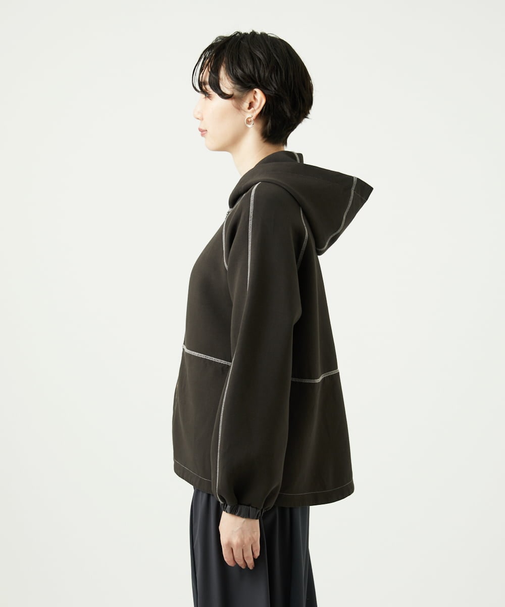 NGTAD01360 GIANNI LO GIUDICE(ジャンニ ロ ジュディチェ) [洗える]アスターダンボールニットパーカー ダークブラウン