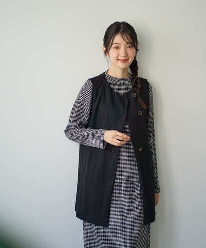 NGTGF39290 GIANNI LO GIUDICE [洗える・日本製]ナチュラルスムースジレ