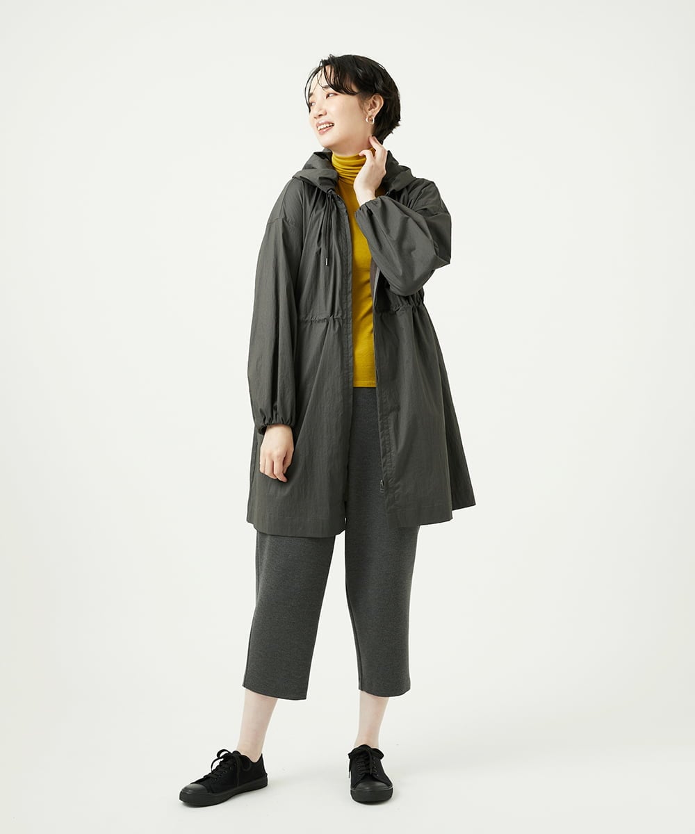 NGUAF01390 GIANNI LO GIUDICE(ジャンニ ロ ジュディチェ) [洗える]マイクロストライプストレッチコート カーキ