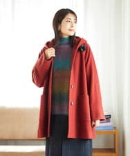 NGVAE32590 GIANNI LO GIUDICE(ジャンニ ロ ジュディチェ) ウールモッサフーディーコート レッド