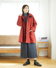 NGVAE32590 GIANNI LO GIUDICE(ジャンニ ロ ジュディチェ) ウールモッサフーディーコート レッド