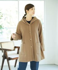 NGVAE32590 GIANNI LO GIUDICE(ジャンニ ロ ジュディチェ) ウールモッサフーディーコート ベージュ