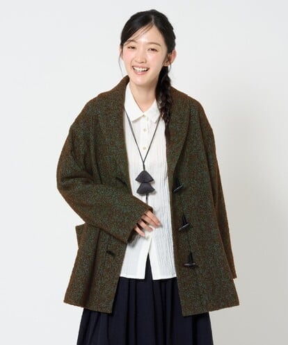 NGVAH45690 GIANNI LO GIUDICE [日本製]シャンブレーネップループツイードコート