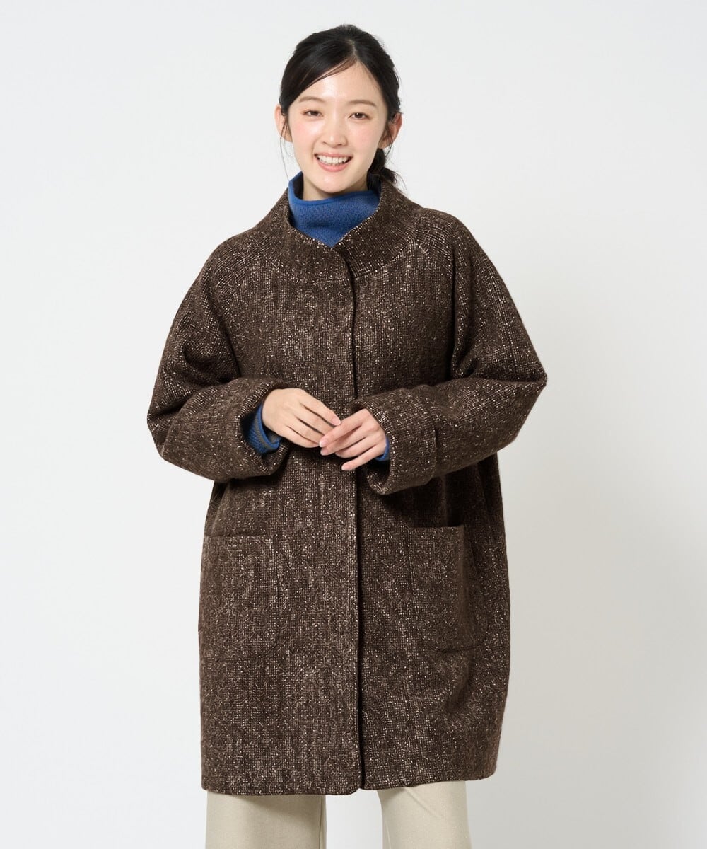 NGVAH51790 GIANNI LO GIUDICE(ジャンニ ロ ジュディチェ) ウールミルドラッセルコート ブラウン
