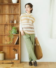 NHBEF14230 GIANNI LO GIUDICE(小さいサイズ)(メゾン ドゥ サンク) シャーリングシャンブレーブラウス ライトブルー